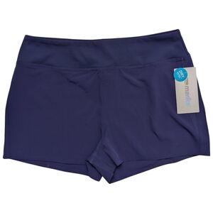 MARIKA WOMEN'S NAVY BLUE ALL TREK SIDE POCKET SHORTS SIZE XL